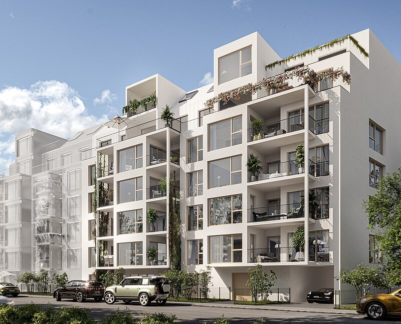 IFA Investment Wohnpark Liesing II, Wien_Visualisierung Straßenansicht IFA Investment Wohnpark Liesing II, Wien_Visualisierung Straßenansicht