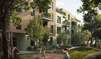 IFA Investment Baumstadt Floridsdorf_Werndlgase 3+3A_Visualisierung IFA Investment Baumstadt Floridsdorf_Werndlgase 3+3A_Visualisierung