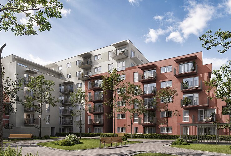 IFA Investment Idlhofgasse 70, Graz_Visualisierung Hofansicht