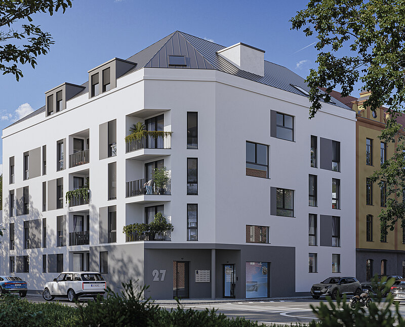 IFA Investment Dornschneidergasse 27, Graz_Visualisierung Straßenansicht IFA Investment Dornschneidergasse 27, Graz_Visualisierung Straßenansicht