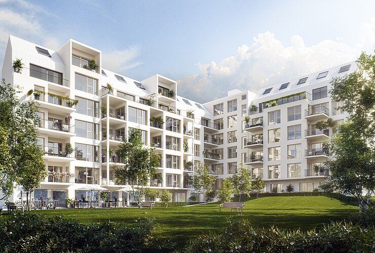 IFA Investment Wohnpark Liesing, Wien_Visualisierung Hofansicht IFA Investment Wohnpark Liesing, Wien_Visualisierung Hofansicht
